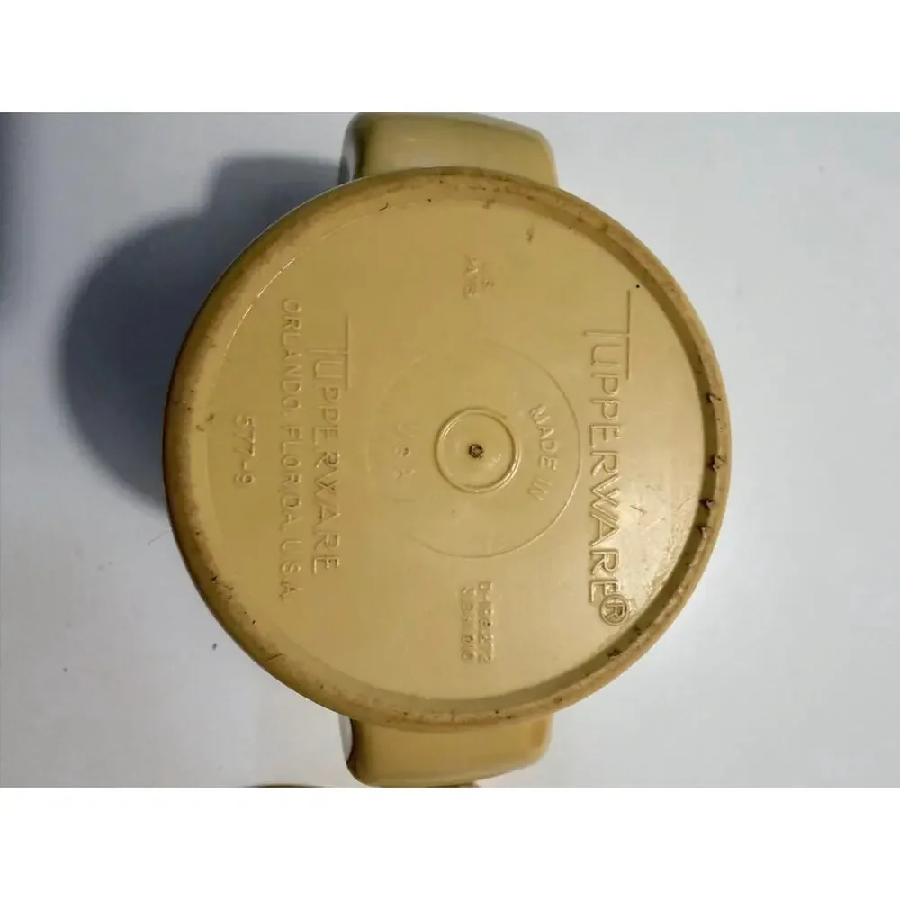 Vintage Tupperware Sugar Container Yellow Flip Lid USA